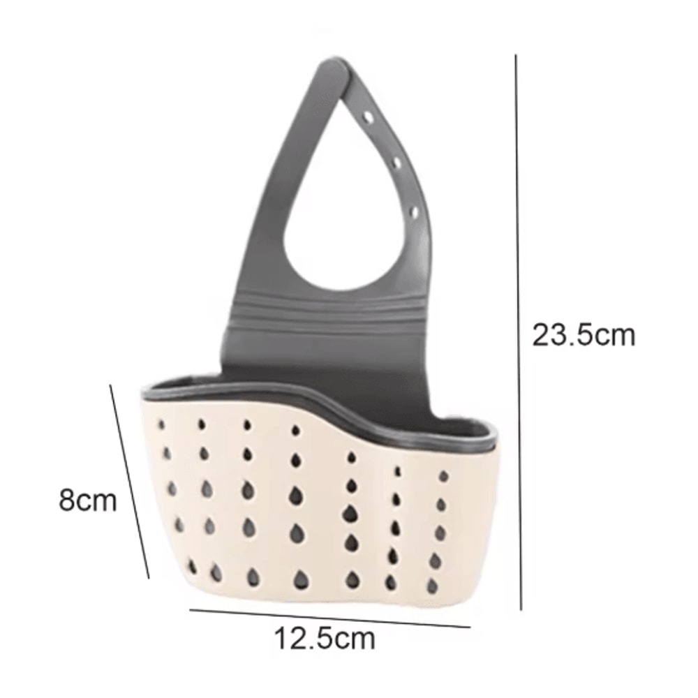 Adjustable Kitchen Sink Organizer With Hanging Drain Basket 11