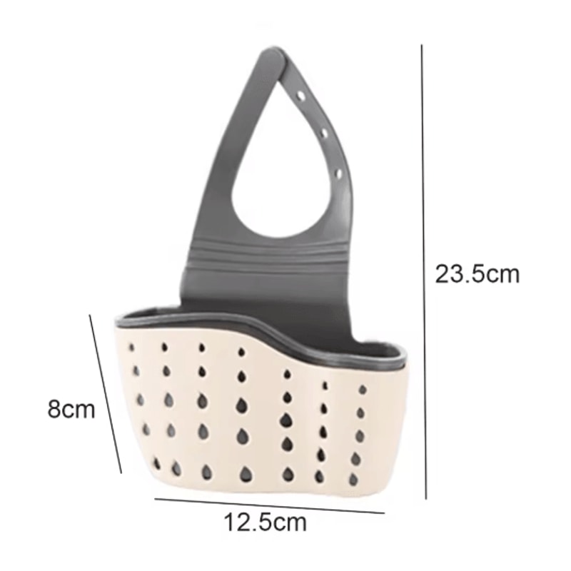 Adjustable Kitchen Sink Organizer With Hanging Drain Basket 11