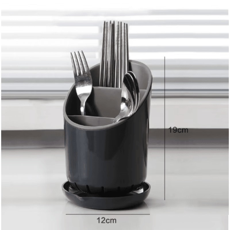 Kitchen Chopstick Holder With Drain Plate And Utensil Storage Rack 6