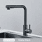 Black Pull Out Kitchen Faucet With Dual Mode Stream Sprayer 2