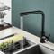 Black Pull Out Kitchen Faucet With Dual Mode Stream Sprayer 5