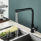 Black Pull Out Kitchen Faucet With Dual Mode Stream Sprayer 5