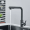 Black Pull Out Kitchen Faucet With Dual Mode Stream Sprayer 7