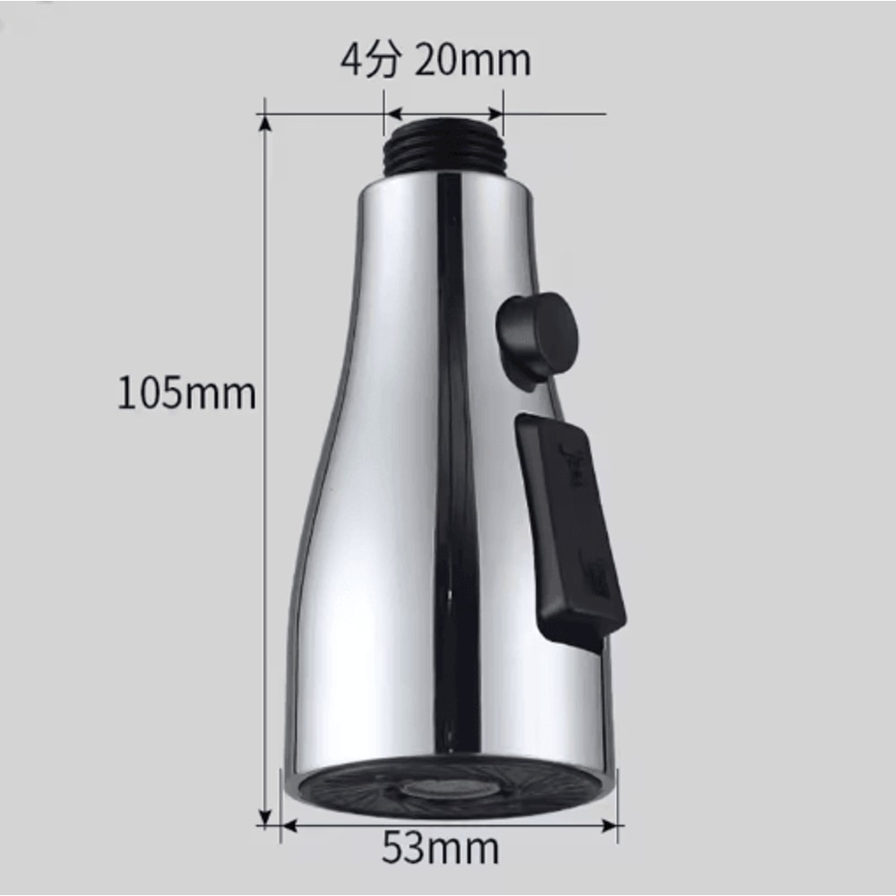 3 Mode Kitchen Faucet Sprayer Head Replacement With 1 To 2 Inch Connector 3