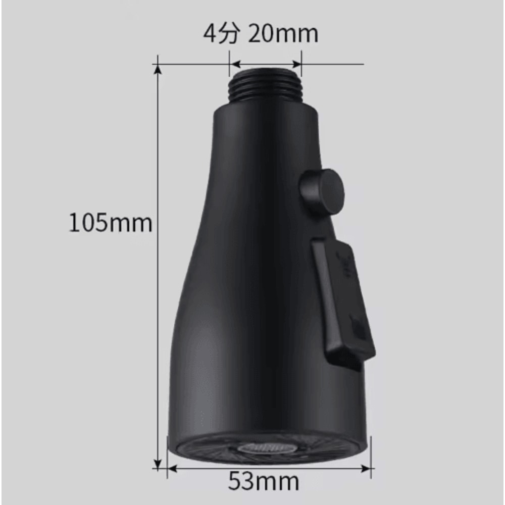 3 Mode Kitchen Faucet Sprayer Head Replacement With 1 To 2 Inch Connector 4