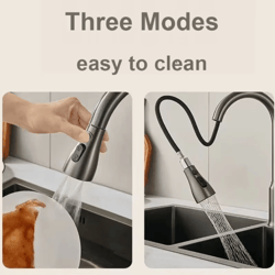 3 mode kitchen faucet sprayer head replacement with 1 to 2 inch connector