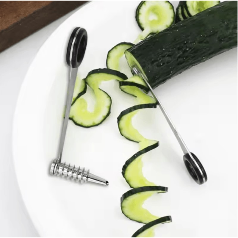Stainless Steel Handheld Vegetable Spiral Slicer For Creative Garnishes 3