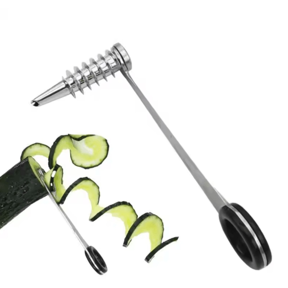 Stainless Steel Handheld Vegetable Spiral Slicer For Creative Garnishes 0