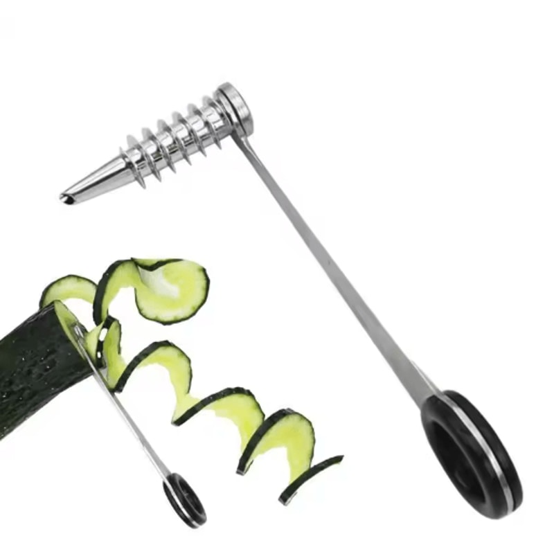 Stainless Steel Handheld Vegetable Spiral Slicer For Creative Garnishes 0