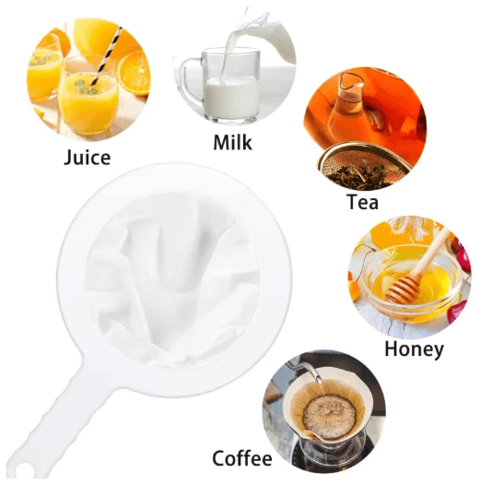 Ultra Fine Nylon Mesh Strainer Spoon For Soy Milk Juice Coffee And Tea 4