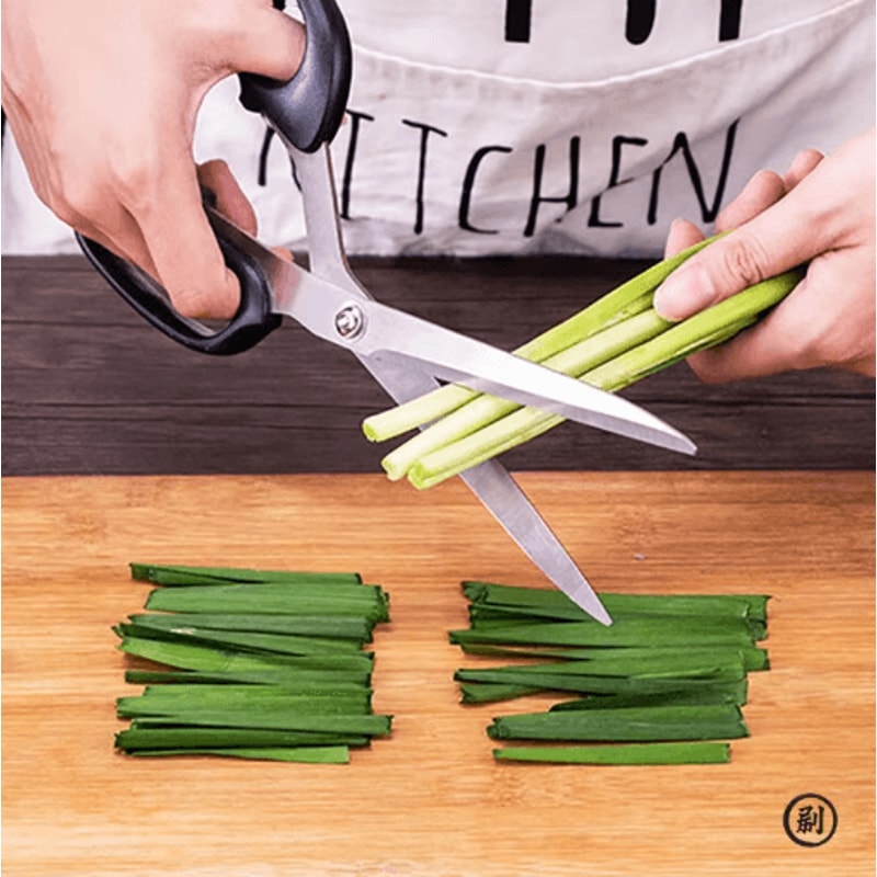 Stainless Steel Barbecue And Steak Kitchen Scissors 0