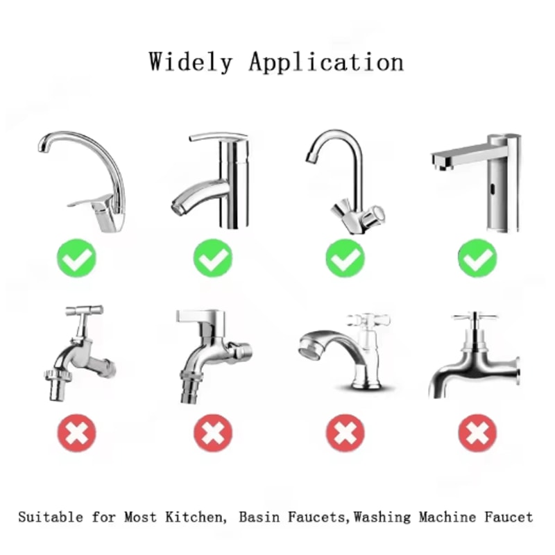 1080 Degree Rotating Kitchen Faucet Extender With Dual Mode Spray 4