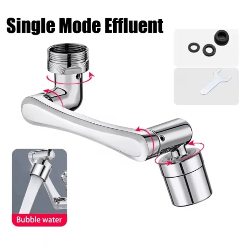 Stainless Steel Robotic Arm Faucet Aerator With 1080 Degree Swivel 2