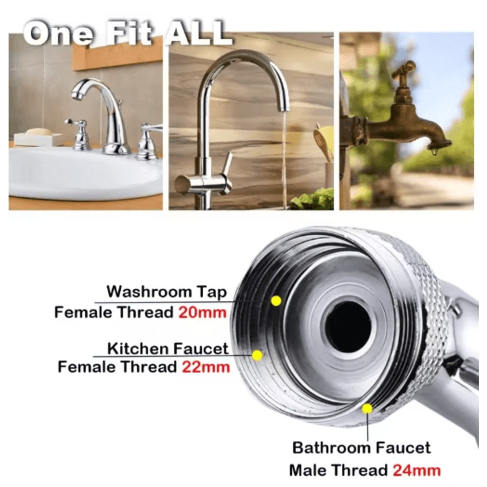 Stainless Steel Robotic Arm Faucet Aerator With 1080 Degree Swivel 4