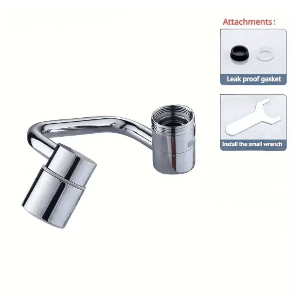 Stainless Steel Robotic Arm Faucet Aerator With 1080 Degree Swivel 7