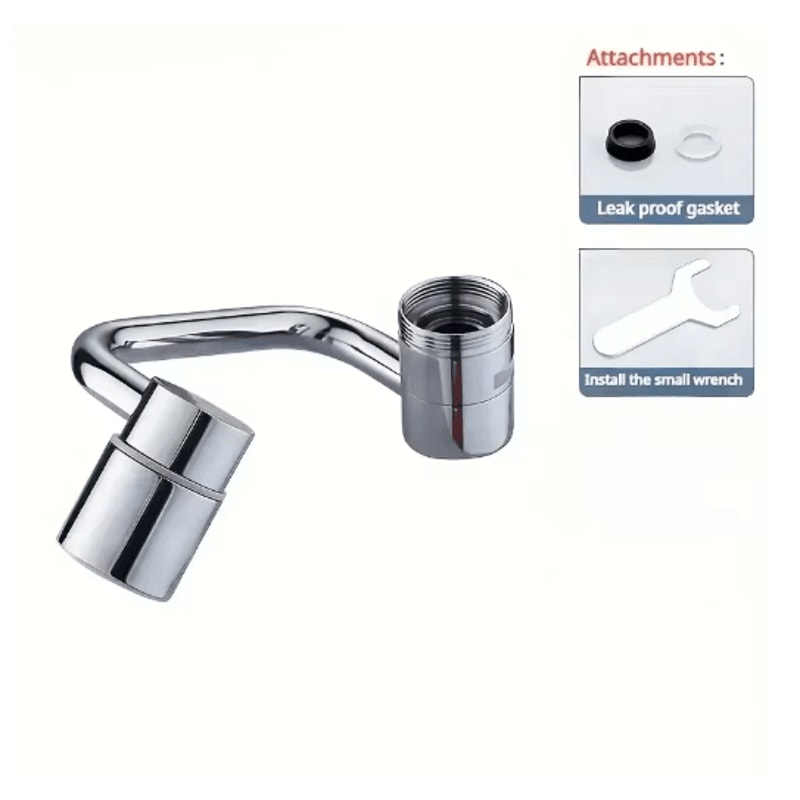 Stainless Steel Robotic Arm Faucet Aerator With 1080 Degree Swivel 7