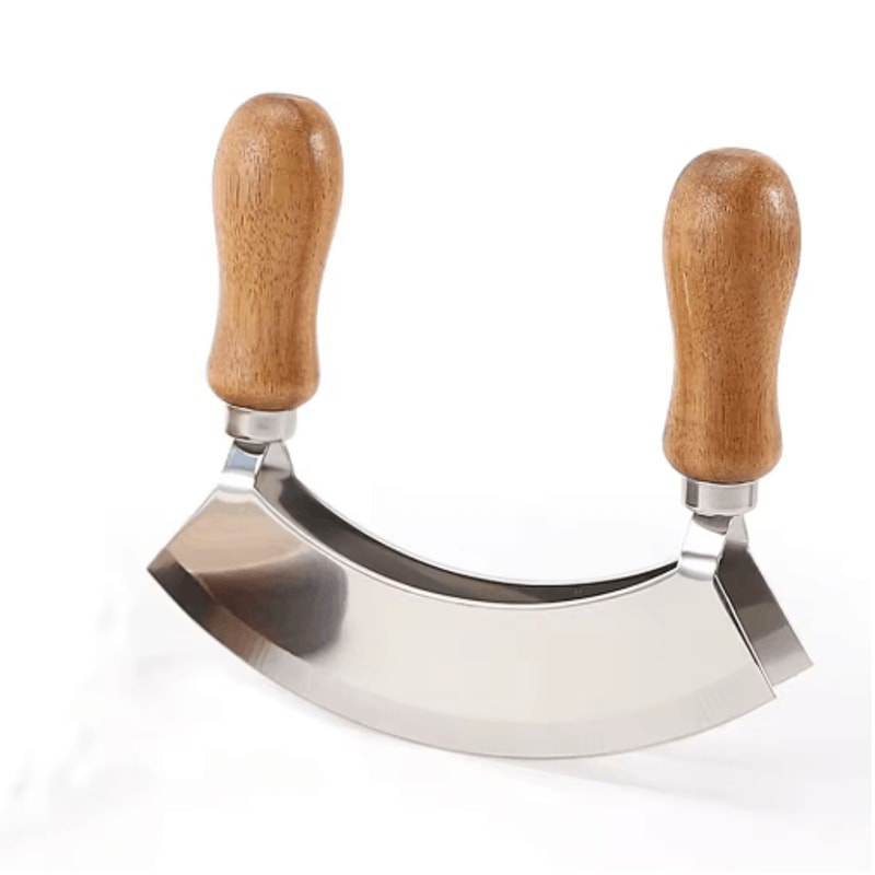 Stainless Steel Pizza Rocker Knife And Double Blade Chopper 2