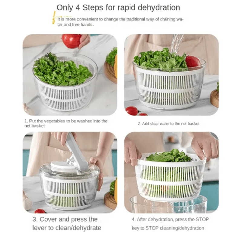 FreshSpin Pro Salad Spinner And Vegetable Washer 4