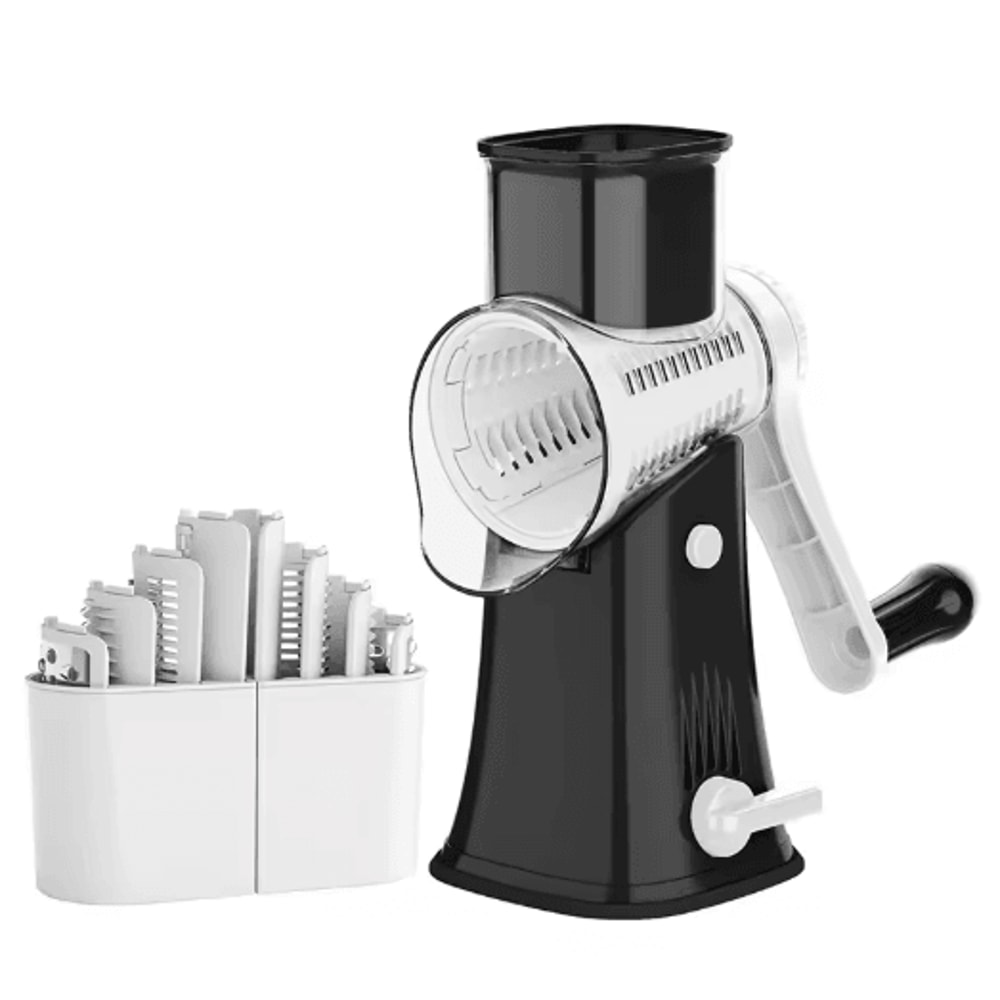 LMETJMA 5in1 Rotary Cheese Grater And Vegetable Slicer 1