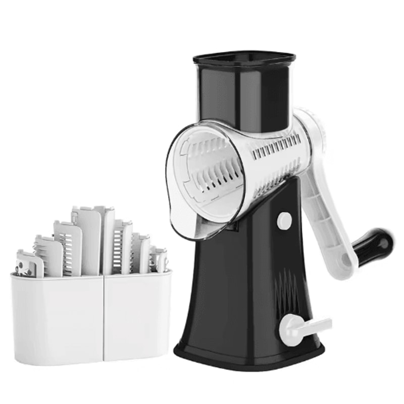 LMETJMA 5in1 Rotary Cheese Grater And Vegetable Slicer 1