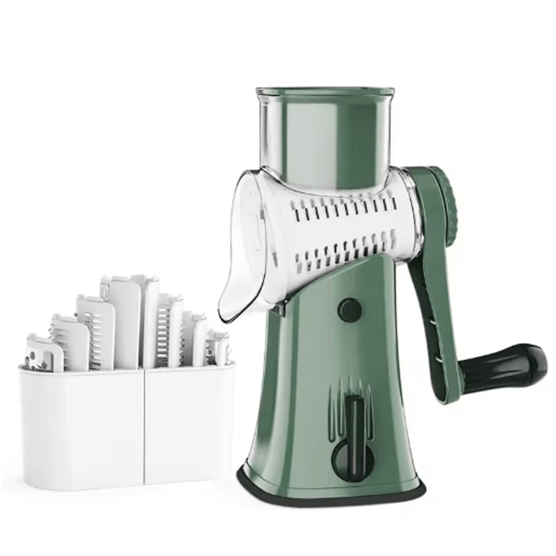 LMETJMA 5in1 Rotary Cheese Grater And Vegetable Slicer 2