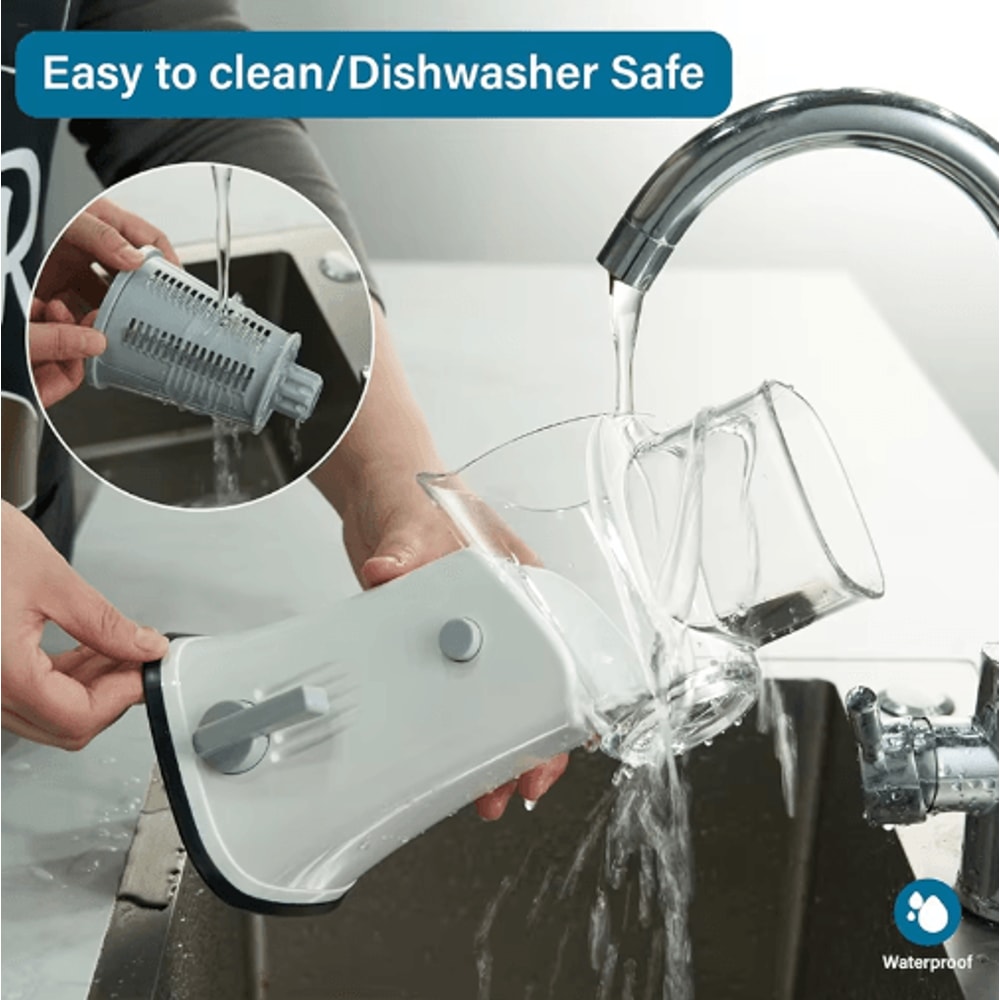 LMETJMA 5in1 Rotary Cheese Grater And Vegetable Slicer 4