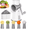 LMETJMA 5in1 Rotary Cheese Grater And Vegetable Slicer 0