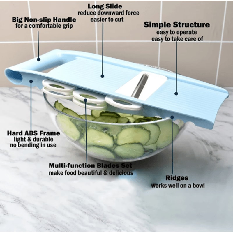 ProSlice 5in1 Mandoline Slicer And Potato Cutter 5