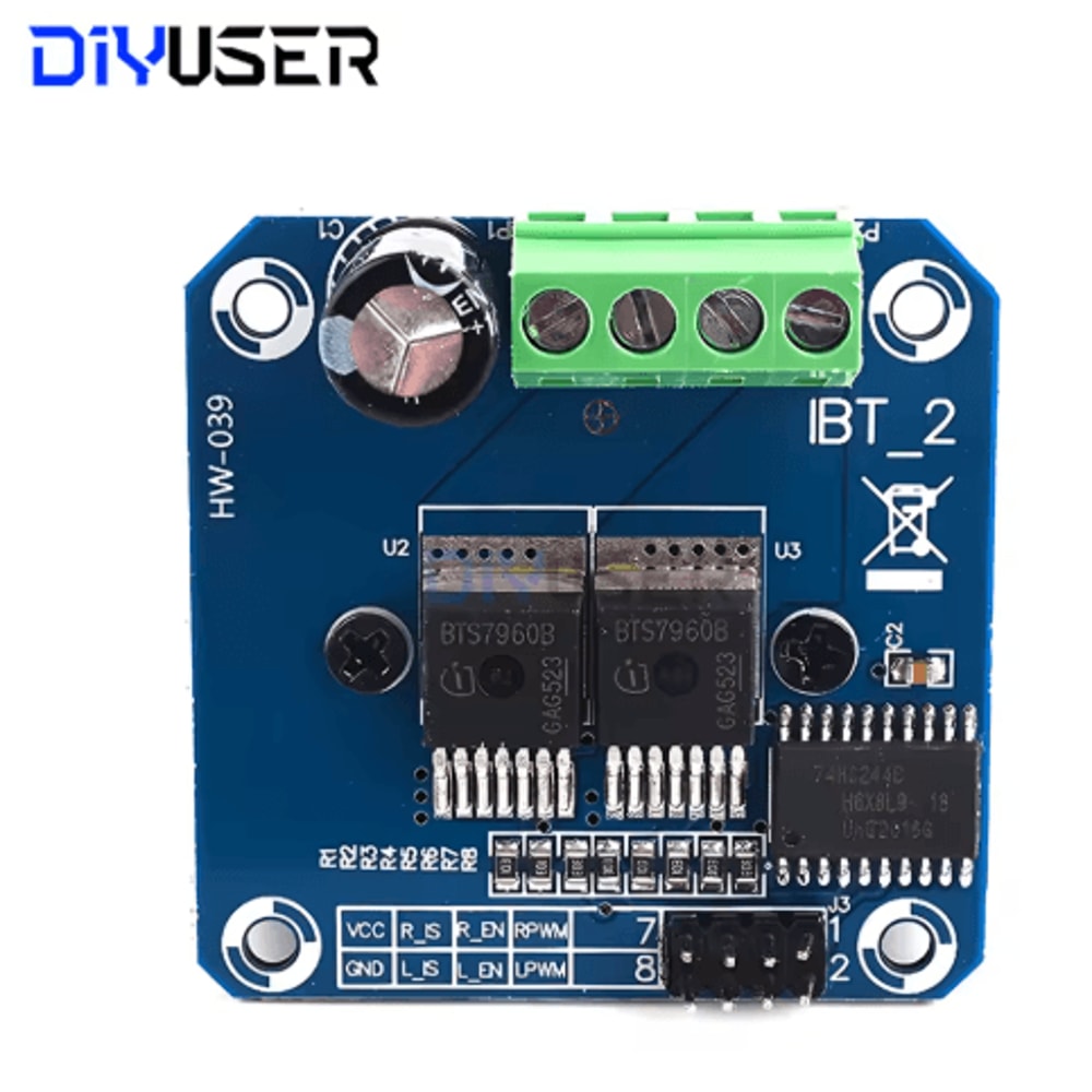 BTS7960 43A High Power HBridge Motor Driver Module For DC Motors And Peltier TEC 1