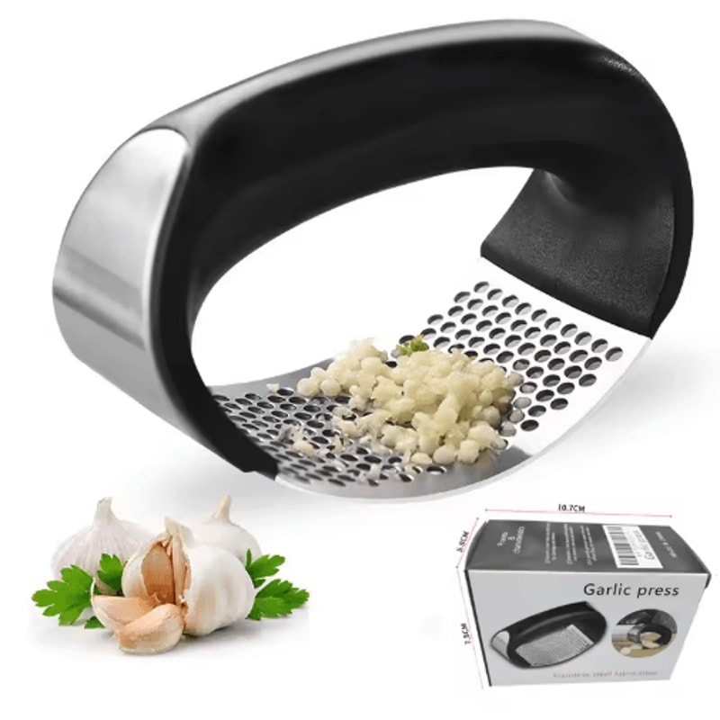 CrushEase Stainless Steel Garlic Press And Mincer 0