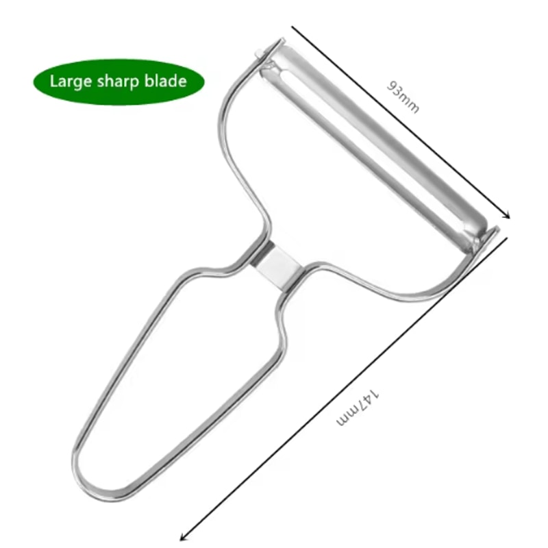 WideEdge Stainless Steel Vegetable Peeler And Cabbage Shredder 1