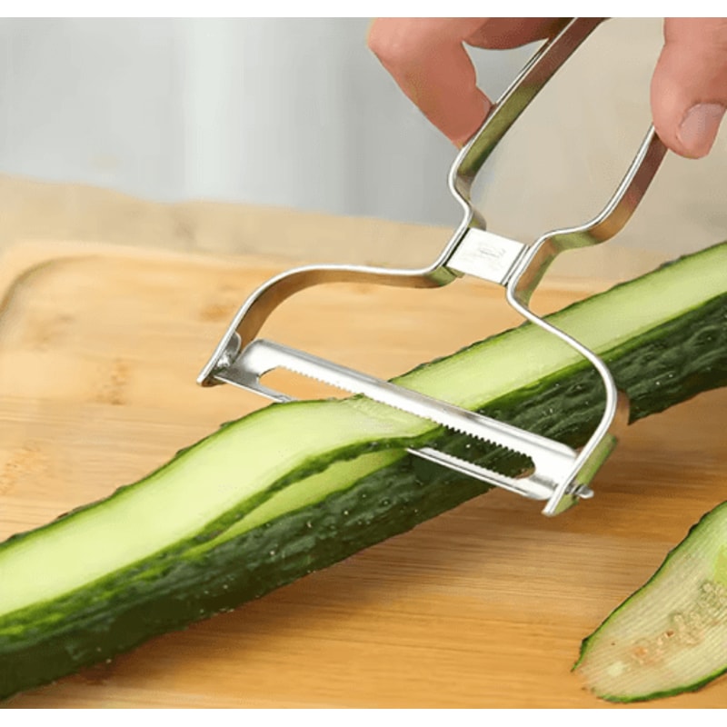 WideEdge Stainless Steel Vegetable Peeler And Cabbage Shredder 9