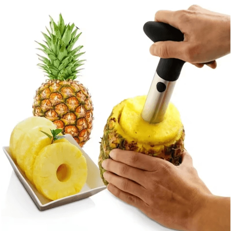 TropiCore Stainless Steel Pineapple Peeler And Corer Slicer 0