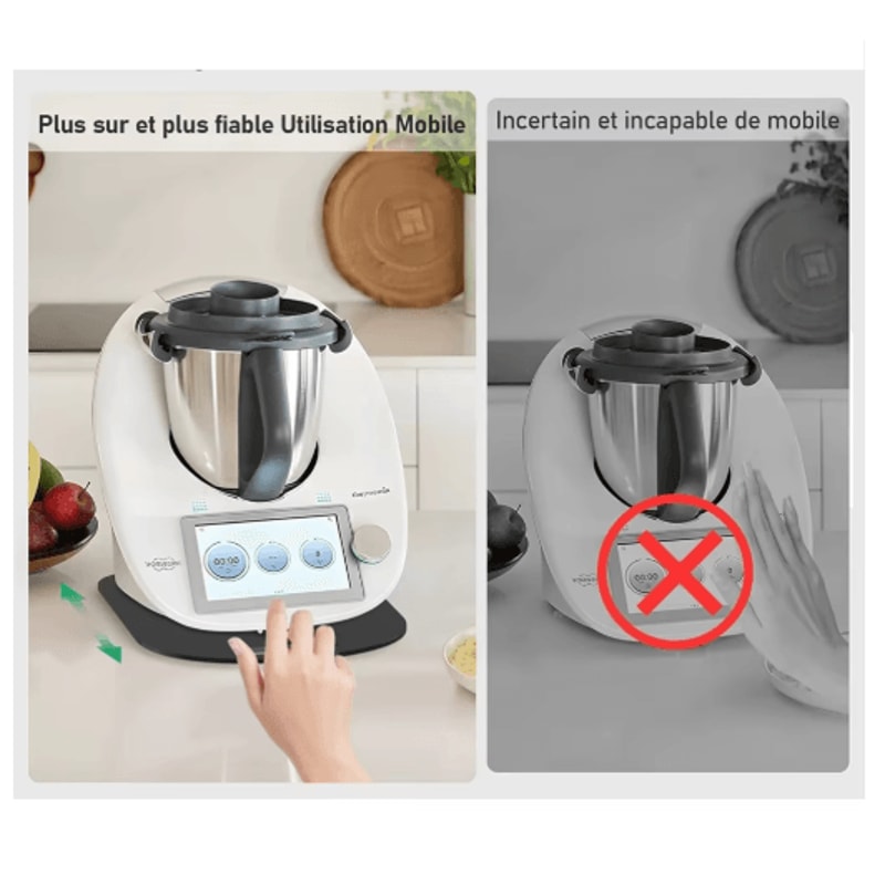 GlideBase Wooden Thermomix Sliding Tray For TM5 And TM6 3