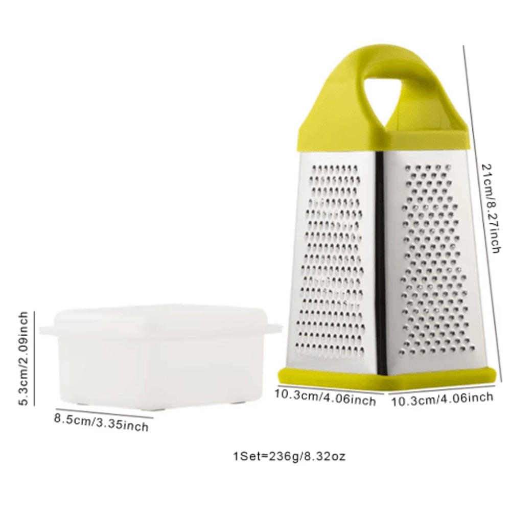 GrateMaster 4Side Stainless Steel Vegetable Grater And Chopper 8