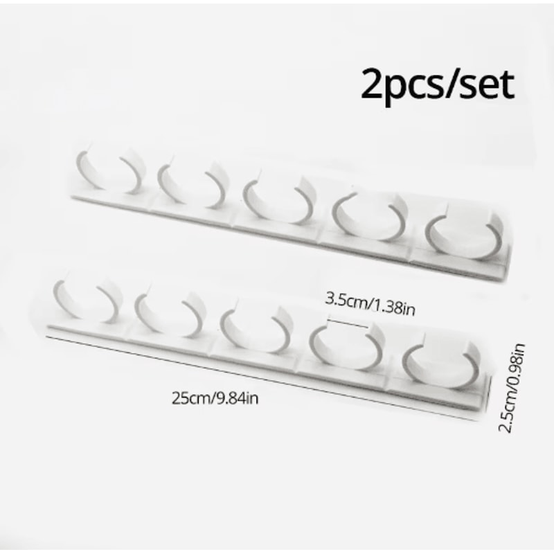 SpaceSaver 2Piece Wall Mounted Adhesive Spice Rack Organizer 1