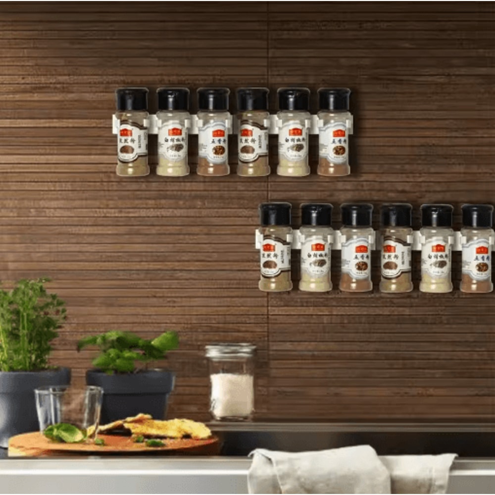 SpaceSaver 2Piece Wall Mounted Adhesive Spice Rack Organizer 4