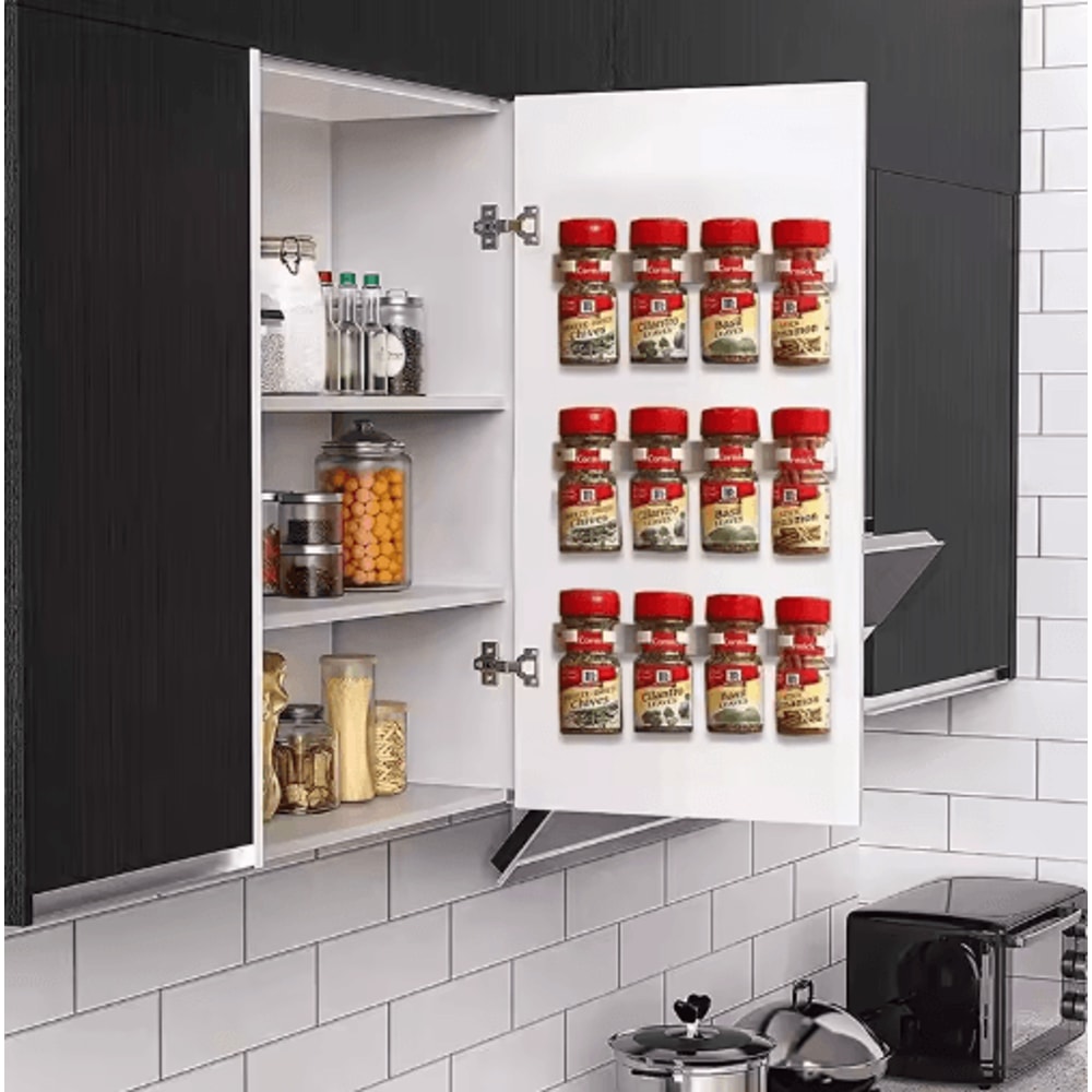 SpaceSaver 2Piece Wall Mounted Adhesive Spice Rack Organizer 5
