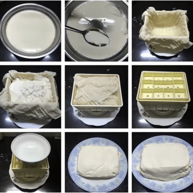 PurePress DIY Tofu Press Mold With Cheese Cloth Set 6