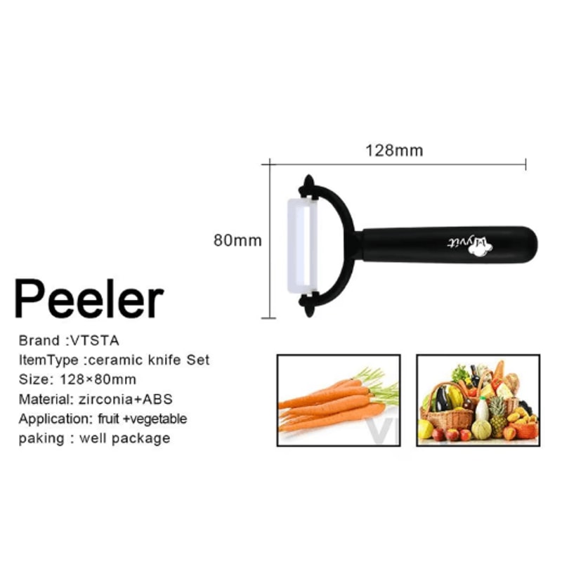 PureEdge Ceramic Vegetable Peeler And Zirconia Paring Knife 3