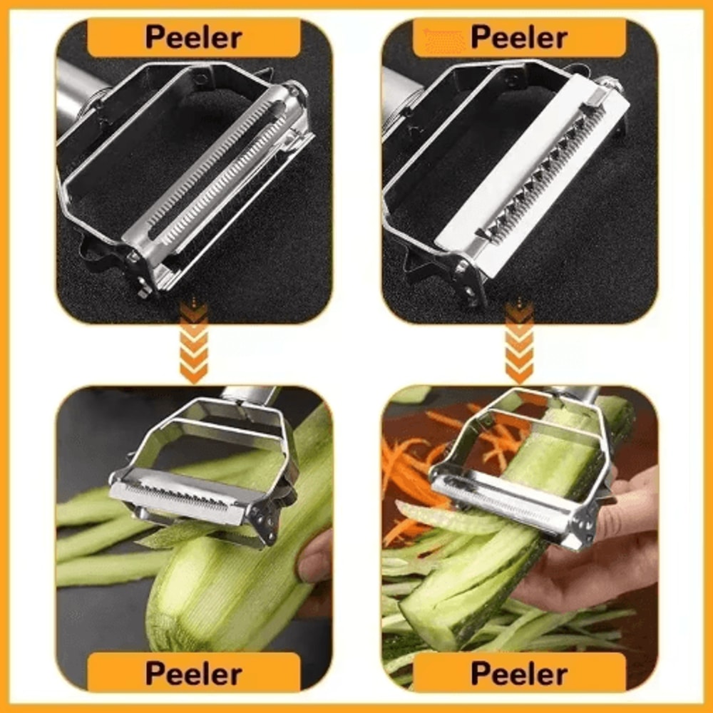 PrepPro 4in1 Stainless Steel Vegetable Grater And Slicer 7