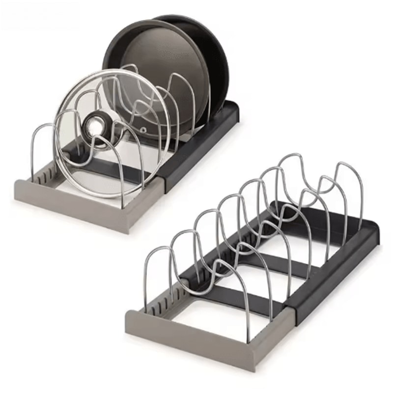 FlexiStore Expandable Stainless Steel Pots And Pans Organizer Rack 4