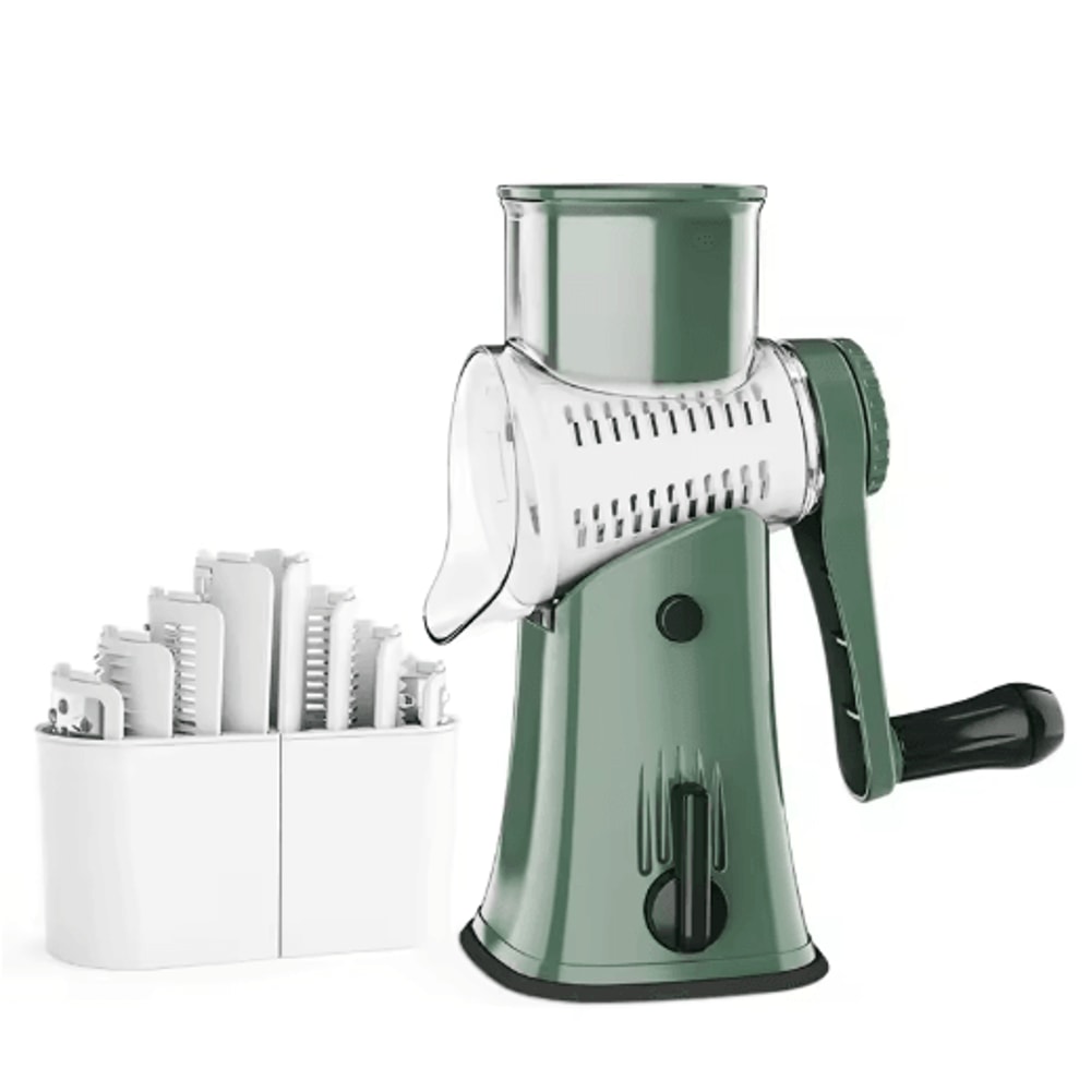 LMETJMA 5in1 Rotary Cheese Grater And Vegetable Mandoline Slicer JT247 2