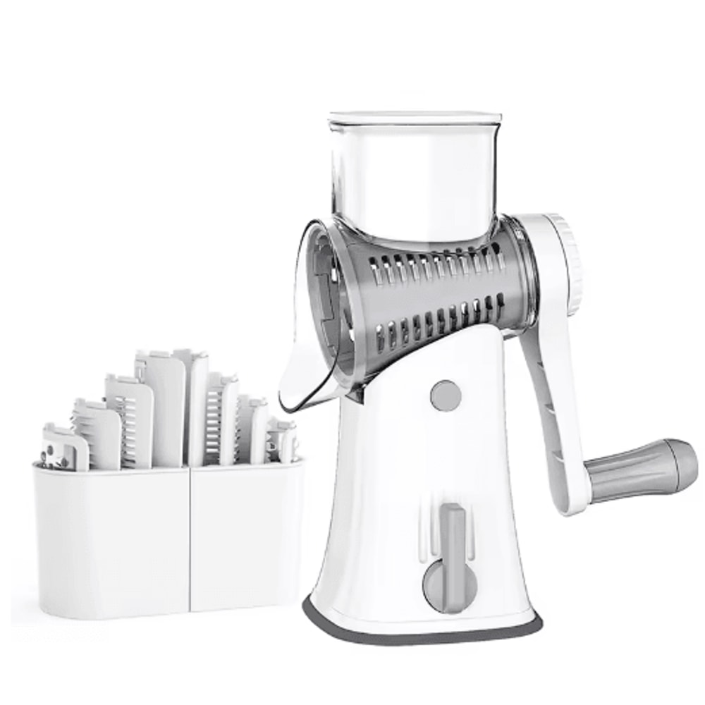 LMETJMA 5in1 Rotary Cheese Grater And Vegetable Mandoline Slicer JT247 3