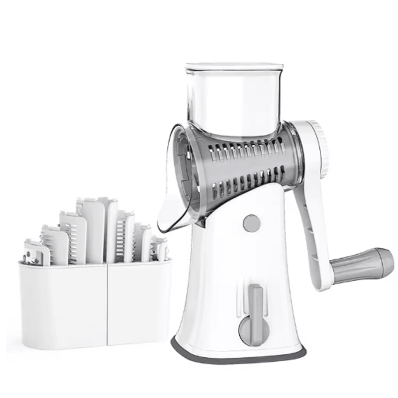 LMETJMA 5in1 Rotary Cheese Grater And Vegetable Mandoline Slicer JT247 3
