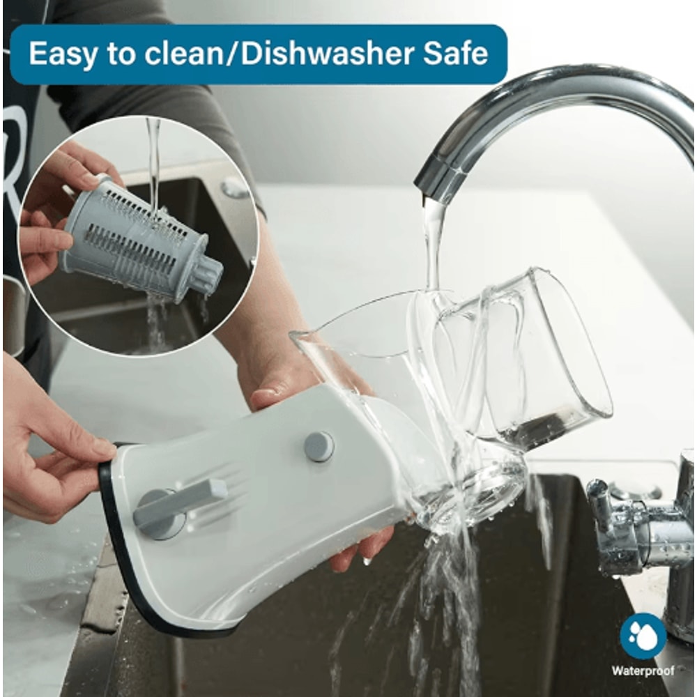 LMETJMA 5in1 Rotary Cheese Grater And Vegetable Mandoline Slicer JT247 4