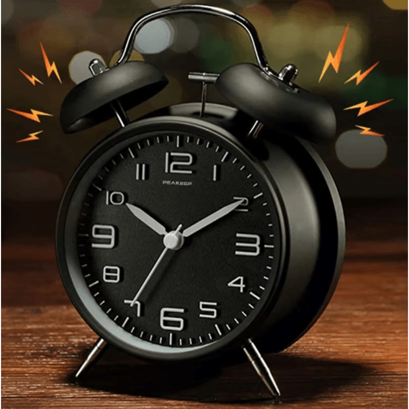 ClassicRing 4Inch Twin Bell Loud Alarm Clock With Backlight 0