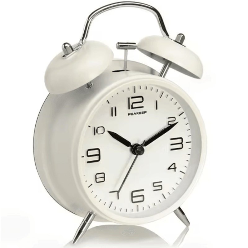 ClassicRing 4Inch Twin Bell Loud Alarm Clock With Backlight 4