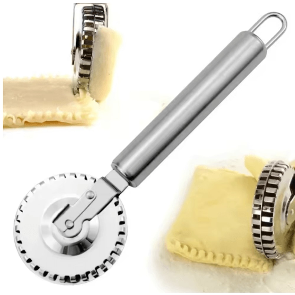 SealPro DoubleSided Dumpling Sealing Roller And Lace Pastry Cutter 0