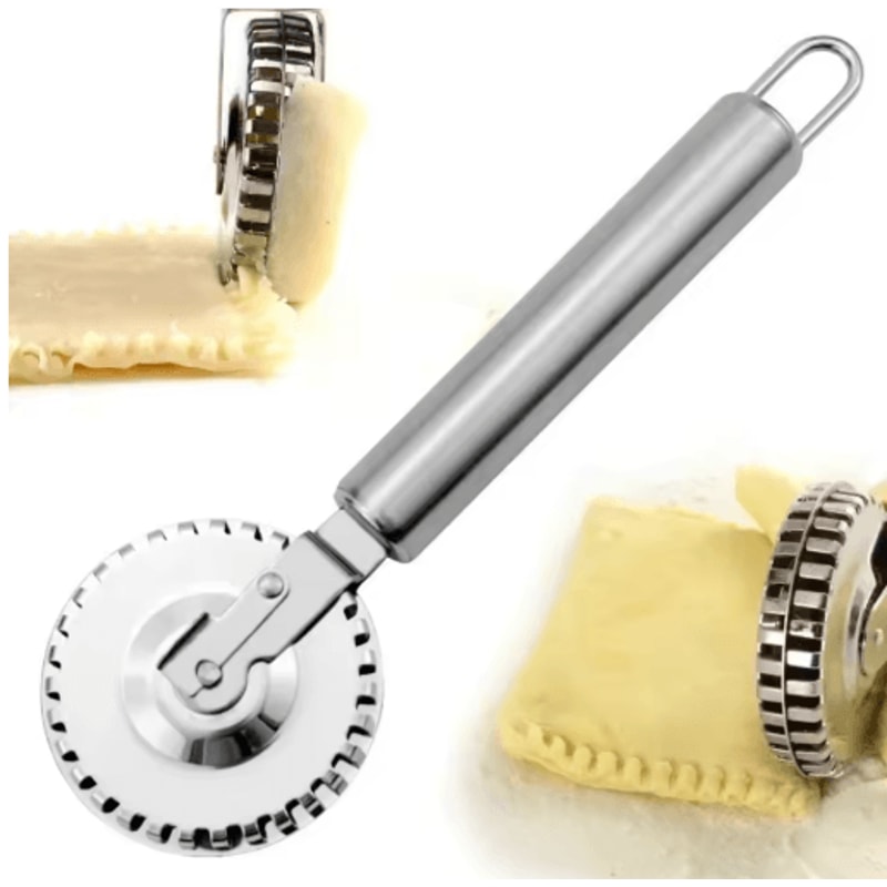 SealPro DoubleSided Dumpling Sealing Roller And Lace Pastry Cutter 0